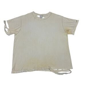 Vintage Thrashed Fruit of The Loom T Shirt Distressed Worn Men's Large